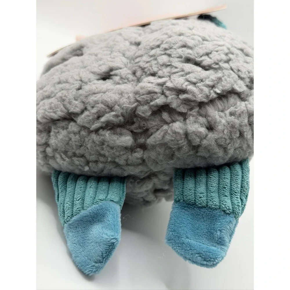 KONG Floofs Sherps Elephant Dog Toy Medium Squeaky Plush RSPF24 Grey Teal